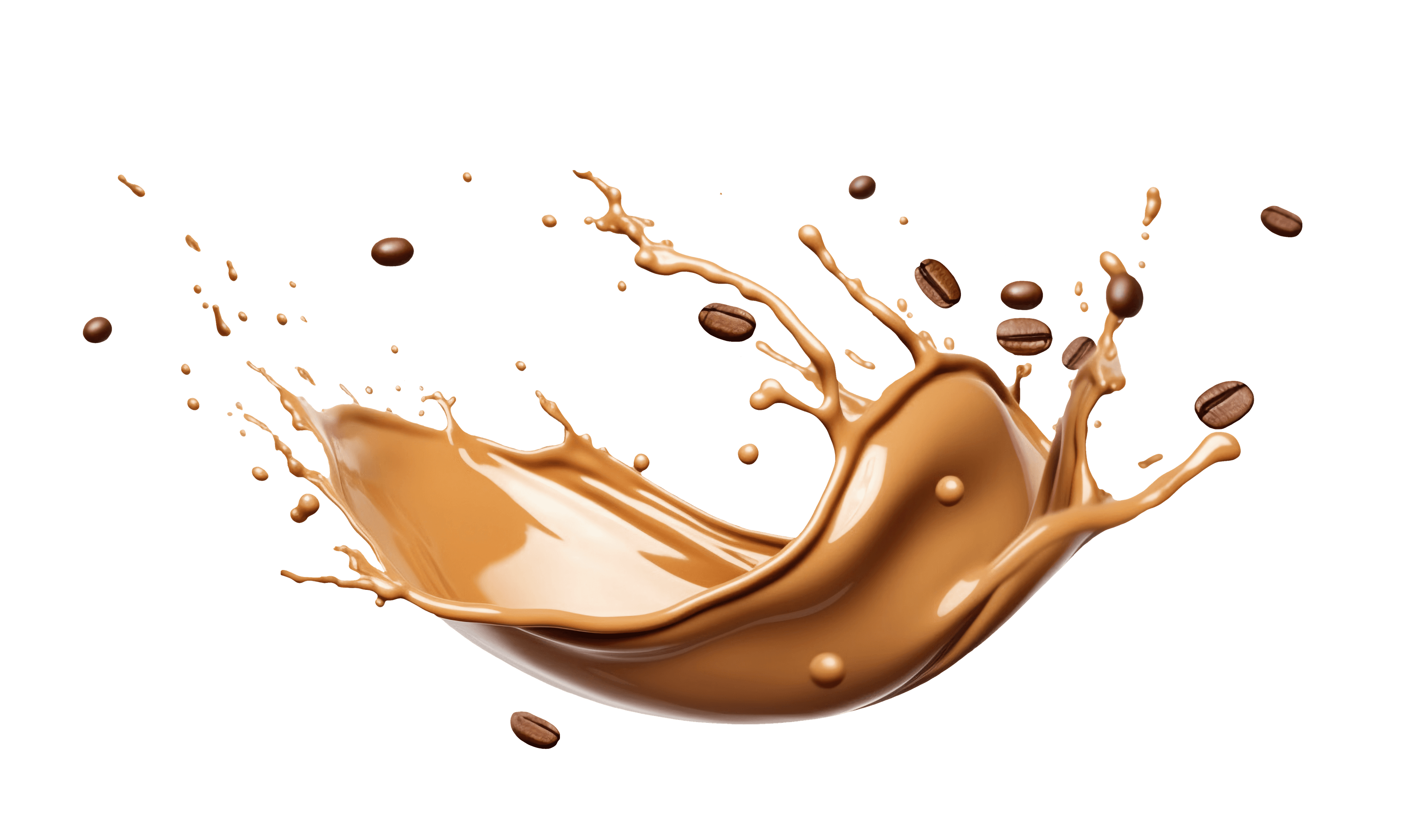 Coffee splash graphic used for visual branding