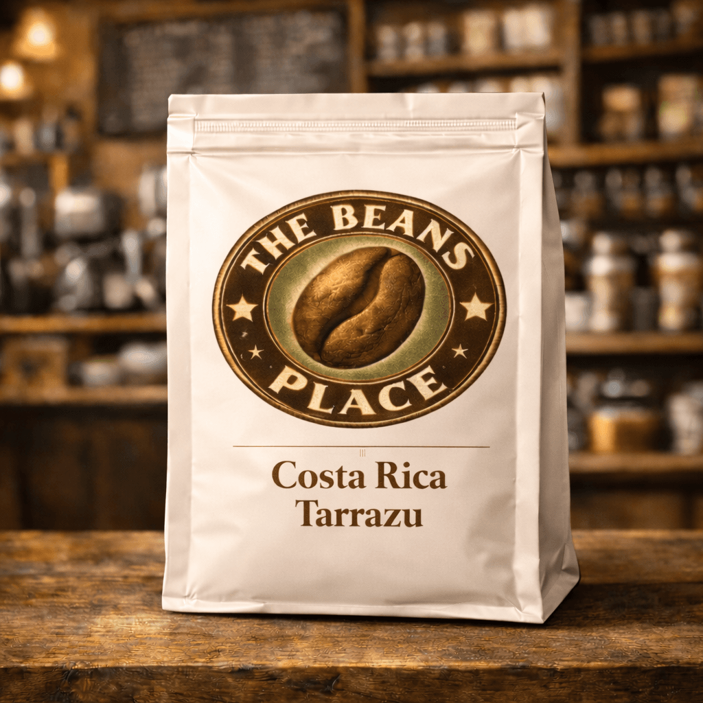 Costa Rica Tarrazu product bag from The Beans Place