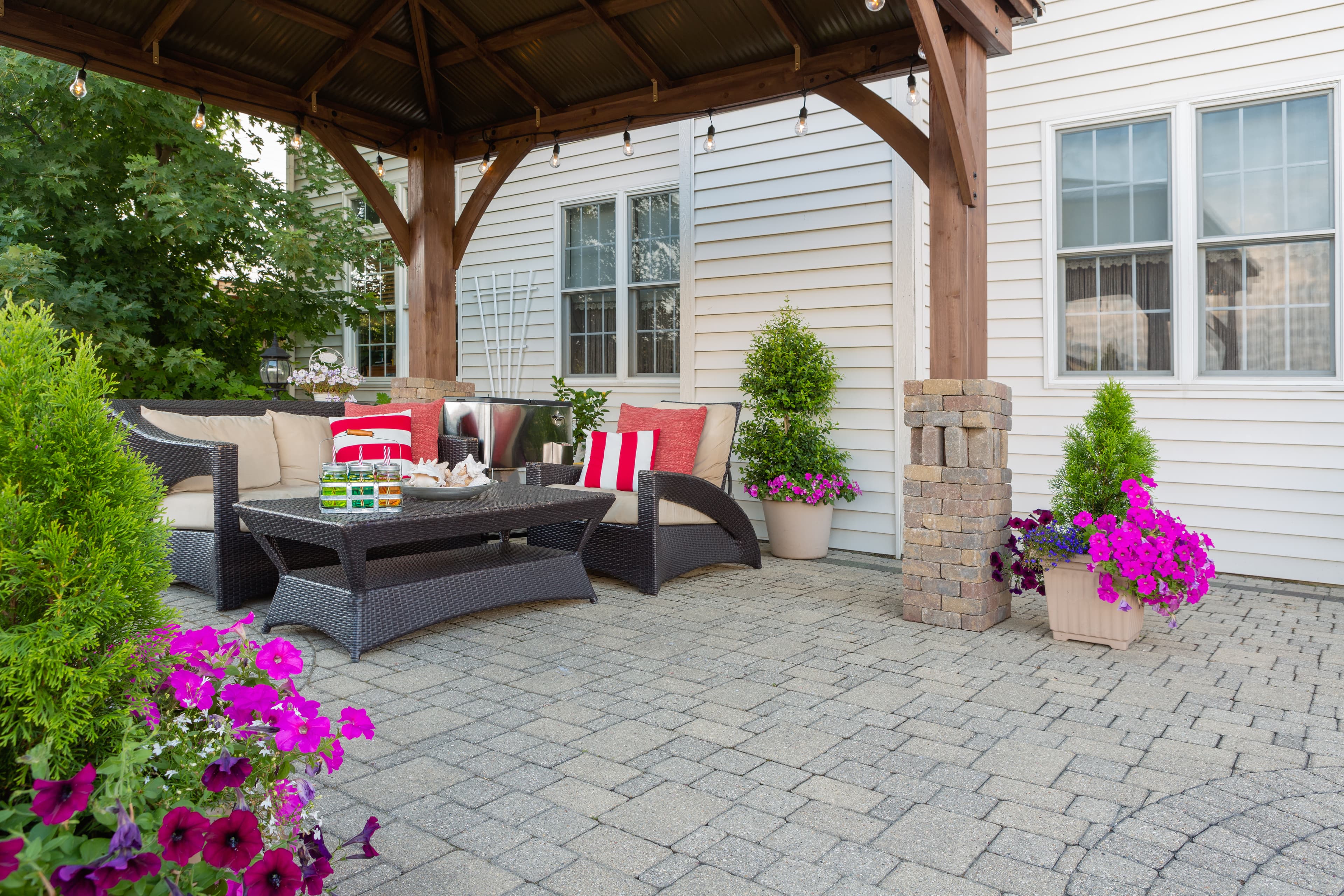 Outdoor furniture patio composition